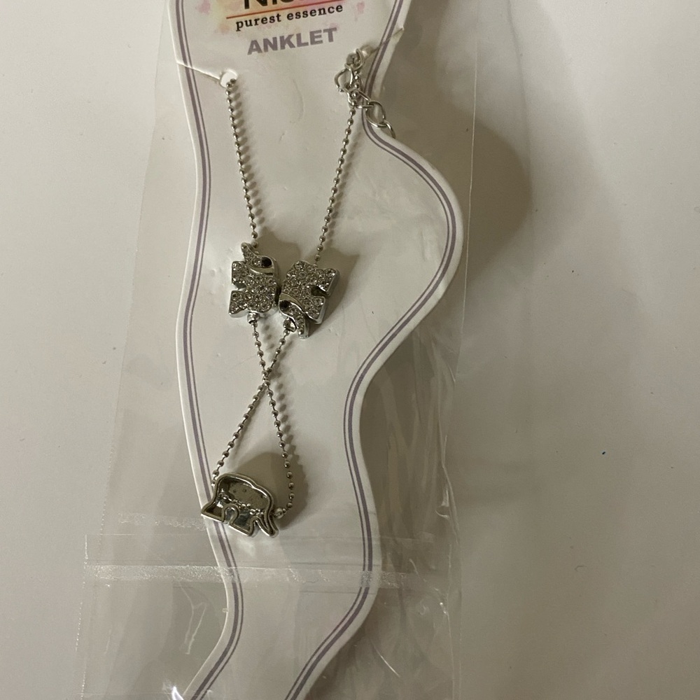 Silver Elephant Charm Anklet